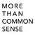 More Than Common Sense logo