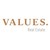 VALUES. Real Estate logo